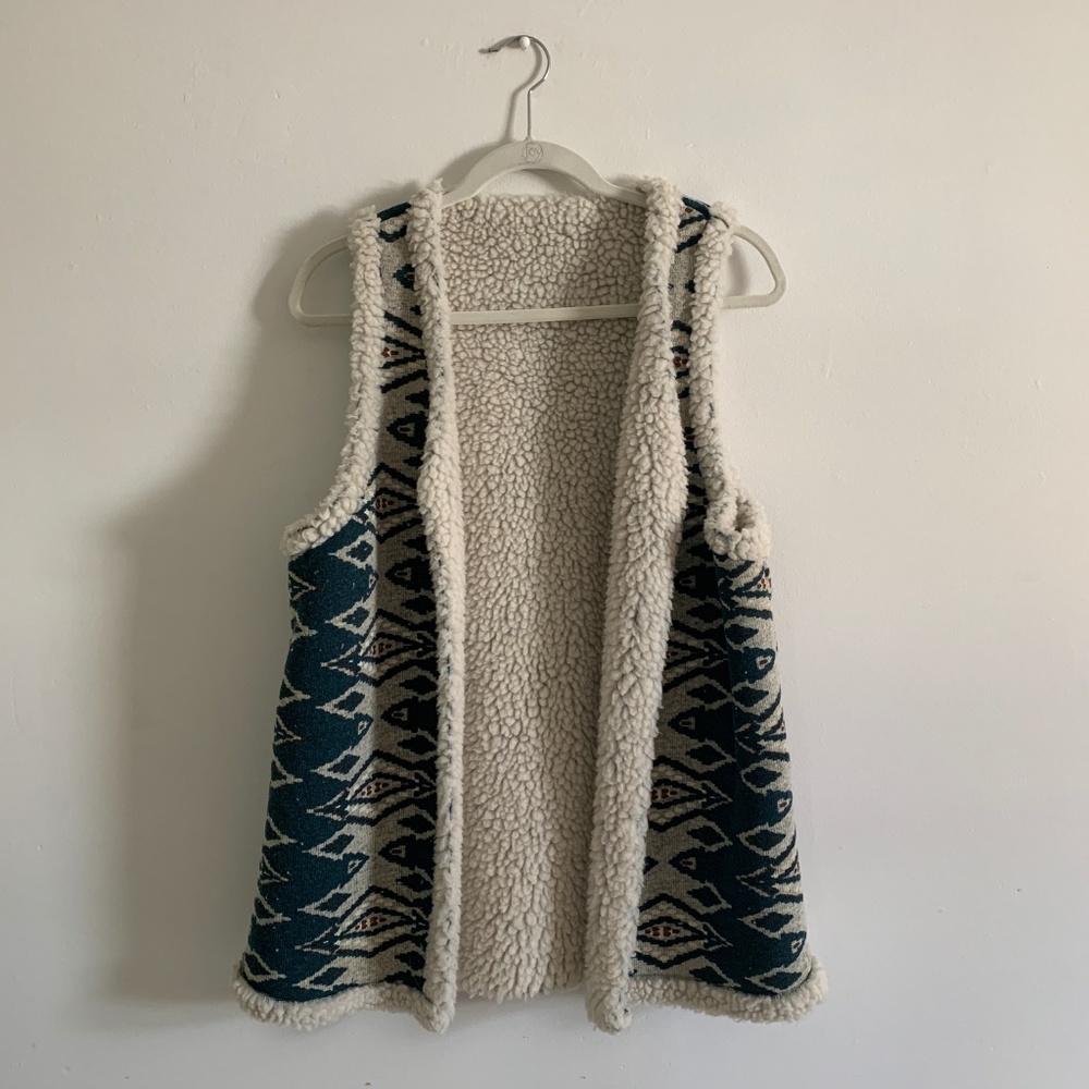 Aztec fleece vest